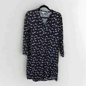 Northern Reflections Loon Nightgown Nightie Blue Cotton Womens Small